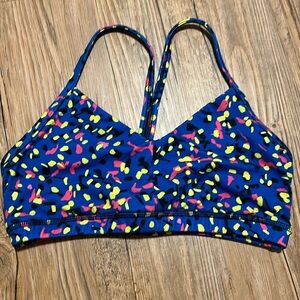 FLEO Reinette Sports Bra - Blue Confetti Large